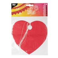 10 X Papstar Motiv Girlande Rot Herz Hochzeit Verlobung Liebe Deko