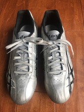 ASICS G900Y F221108 Hypersprint Silver Track Spikes Men's Black/Silver Size 12