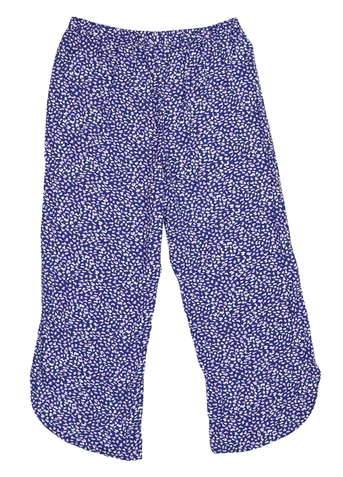 Espléndido conjunto de pijama y pantalones cami estampado animal de 2 piezas para mujer S nuevo con etiquetas púrpura Foto 3 de 3