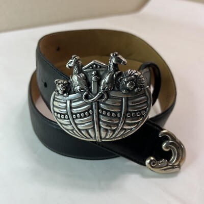 Three Brighton museum collection Noah’s arc Brighton Museum Collection Noah Ark Silver Buckle Dark Brown  main image 2