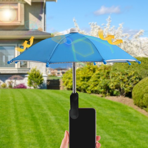 Protection solaire portable téléphone clip parapluie extérieur mobile pare-soleil - Photo 4 sur 16