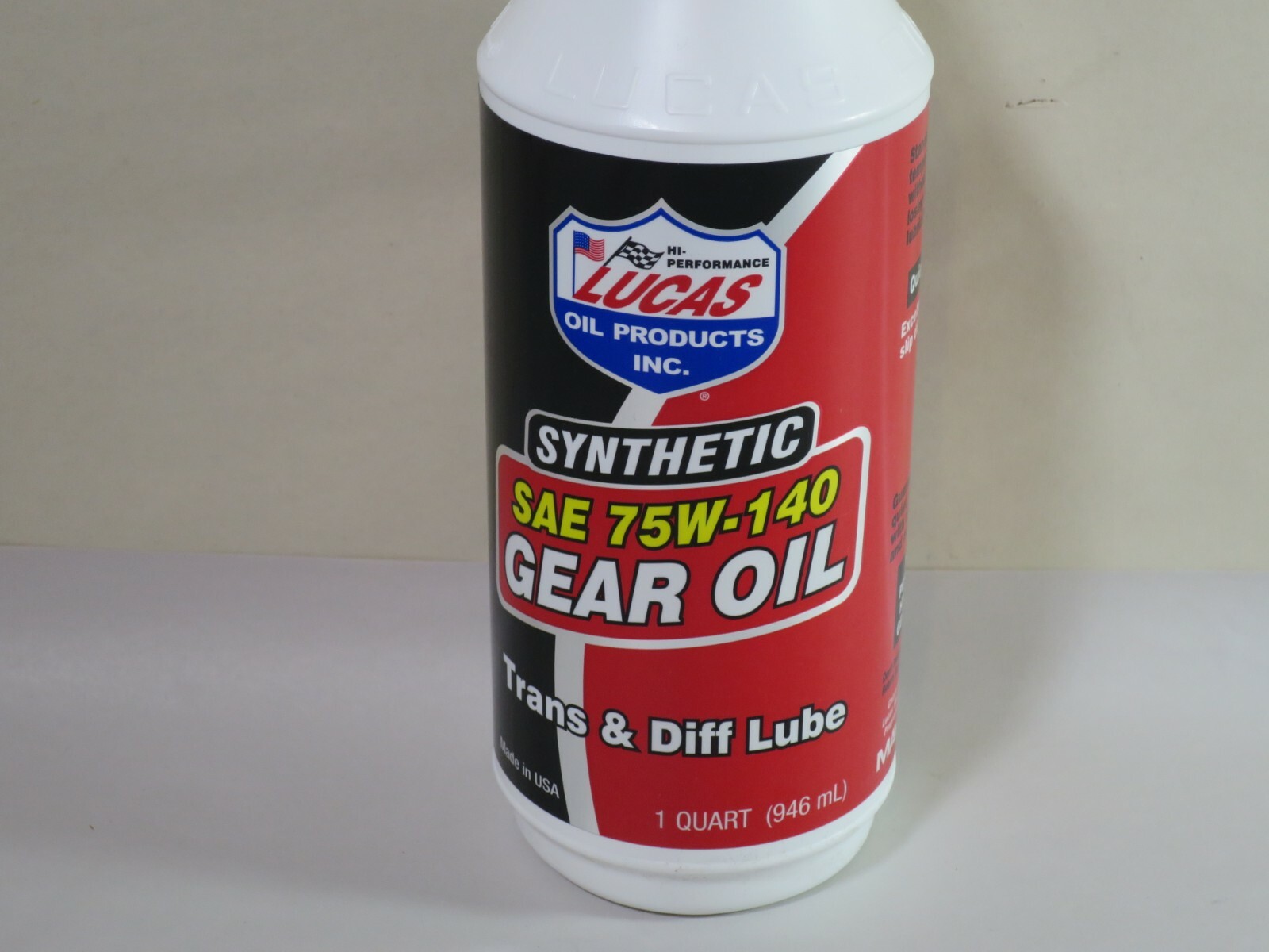 Lucas 10121 Gear Oil 75W-140 Transmission and Differential Fluid