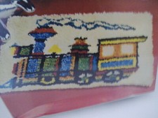 Vogart Rug Latch Hook Kit: Train 20" X 27" Vintage RARE Only One on Ebay NIB