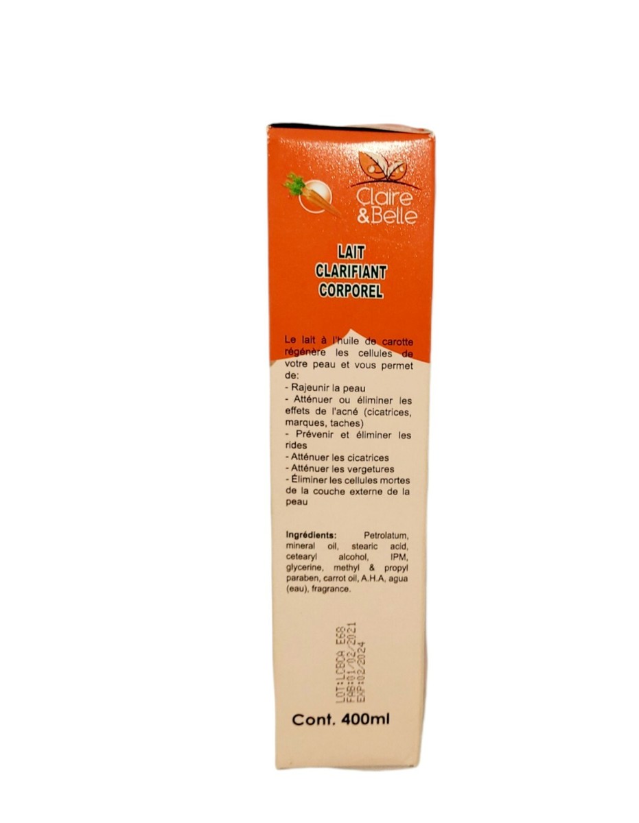 Lait éclaircissant Cladel 500ml - Anti-taches, Anti-rides, à Base D'acides De Fruits, Neuf
