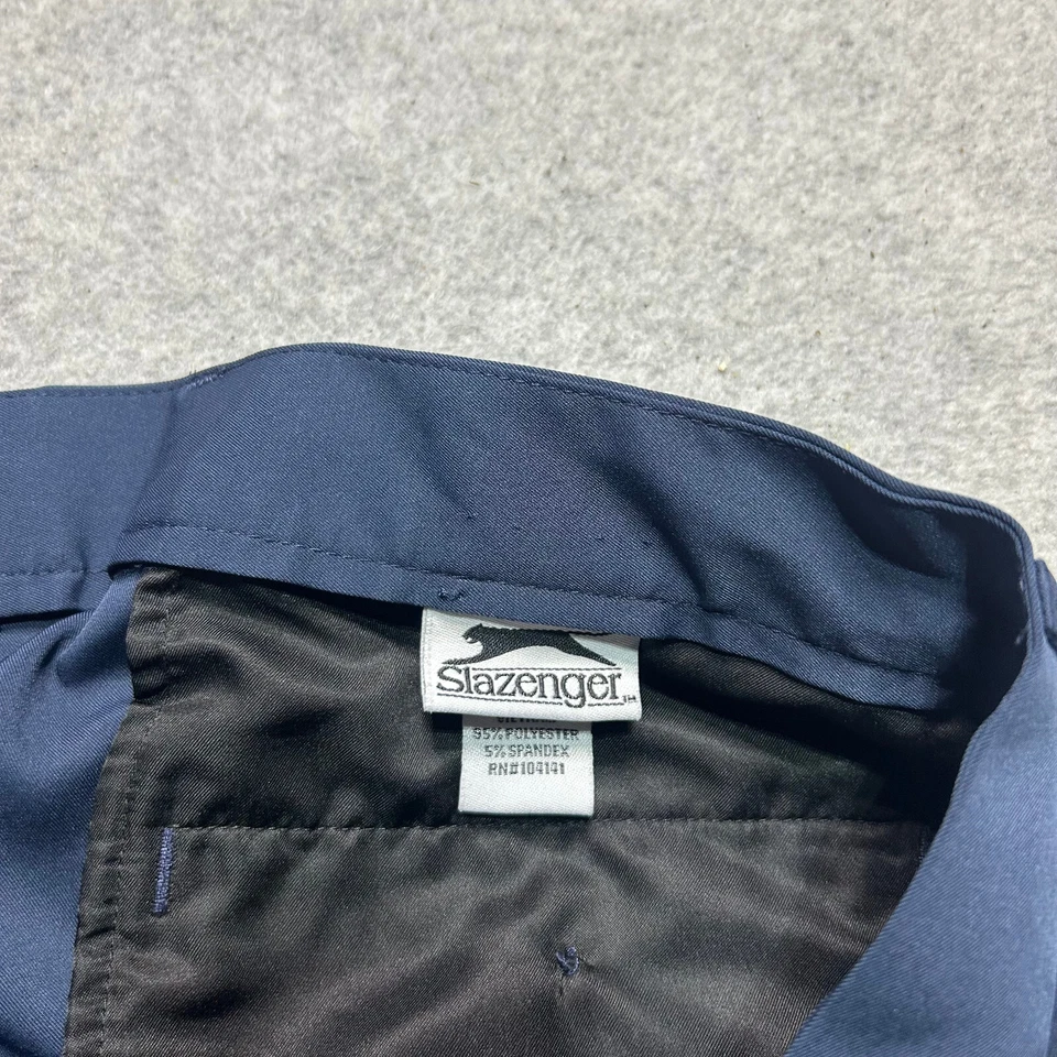 Slazenger Golf Shorts Mens 36 Navy Blue 9" Performance Flat Front Casual - Image 3 of 4