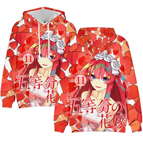 The Quintessential Quintuplets 3D Hoodies Cosplay Sweatshirt Jacket Coat Costume - Picture 30 of 39