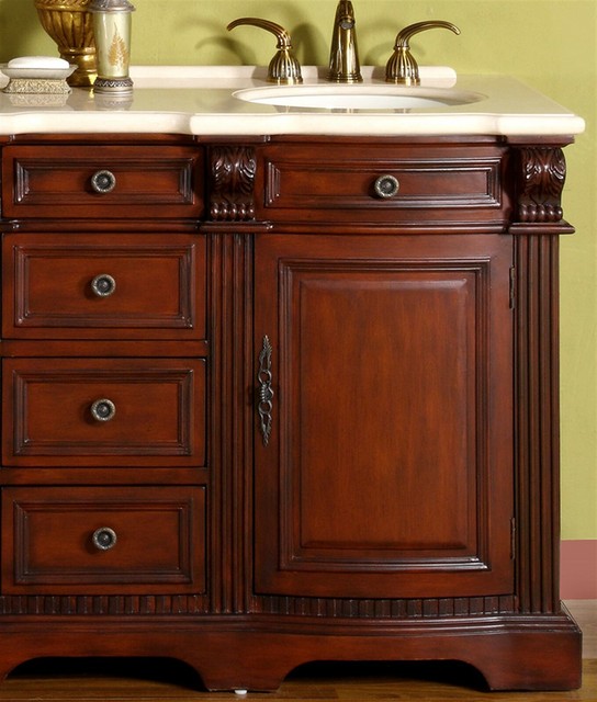 58inch Marble Stone Top Bathroom Double Sink Vanity Lavatory