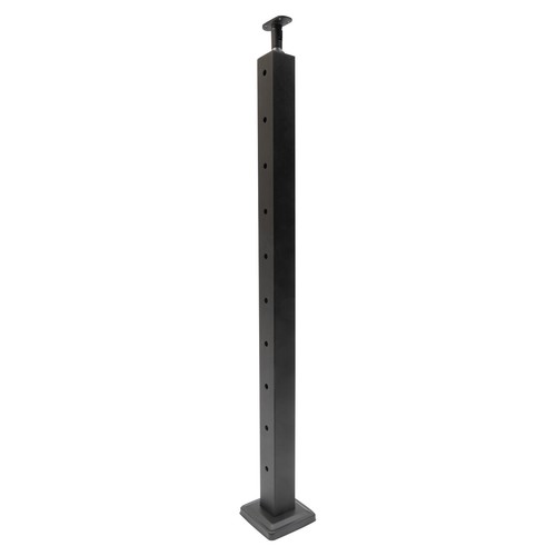 4pz Ringhiera per Cavi Post Deck Ringhiera 36"x2"x2" Palo Nero con Fori Preforati - Foto 10 di 19