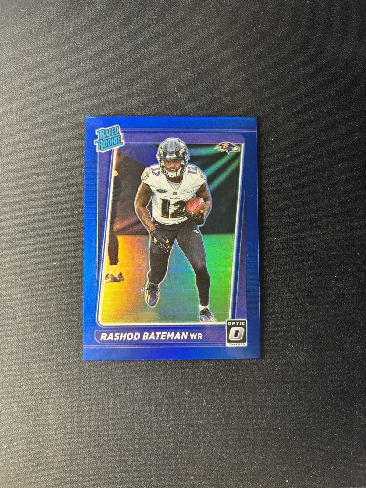 2021 Panini Donruss Optic Rated Rookie Blue Prizm #210 Rashod Bateman /179