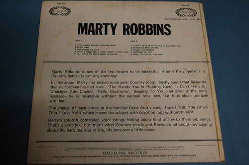 Marty Robbins - Marty Robbins - Vinyl LP 1970 - Picture 2 of 2
