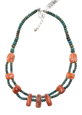 Jay King Azure Peaks Turquoise and Spiny Oyster Shell Necklace-NWT-$199 ...