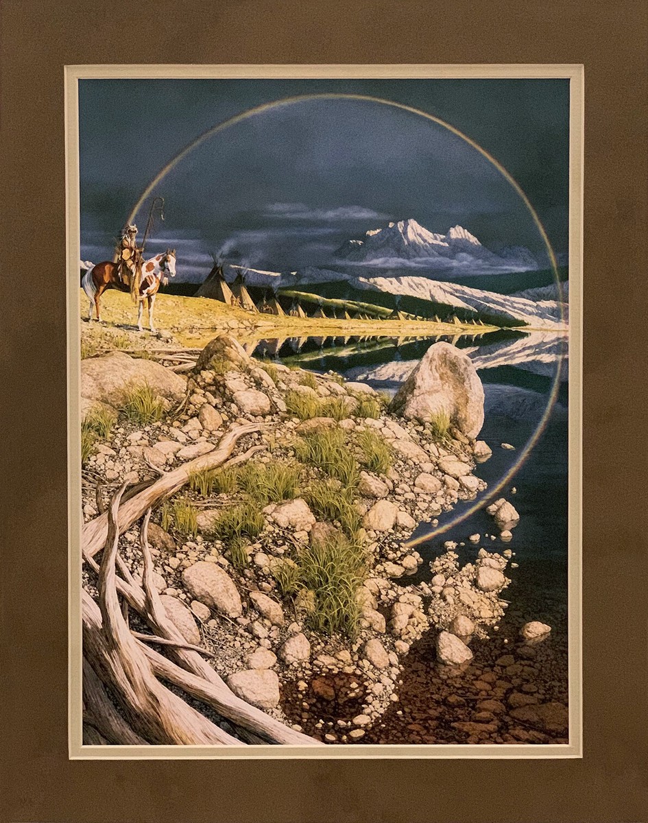 Bev Doolittle THE SENTINEL Double Matted print fits a