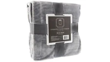 50" x 70" Ultra Plush Luxury Throw- Soft, Cozy, All-Season Throw- Granite Grey