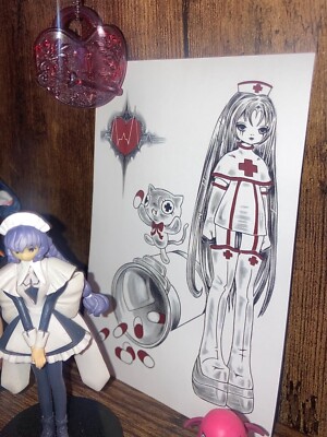 vintage y2k nurse doll art print postcard blythe bratz kawaii gyaru monster high