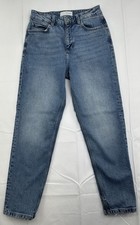 Zara Women  s Straight Blue Jeans Size 6 Comfy Inseam 28 in.