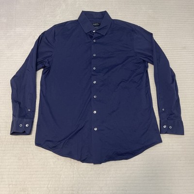 Bugatchi Shirt Mens XLarge OoohCotton 8 Way Stretch  Performance Tech
