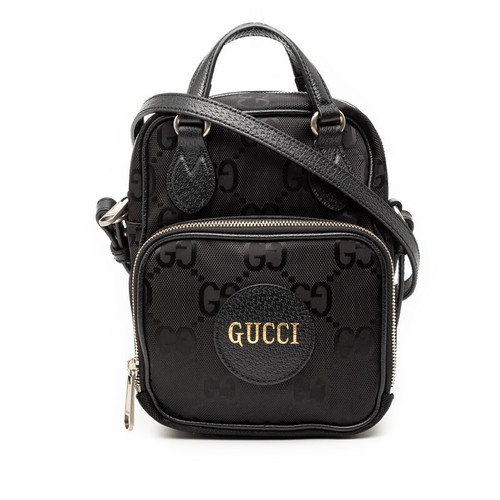 Gucci GG Nylon Off The Grid Handbag Shoulder Bag 2WAY 625850 Black Nylon Leather