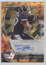 2021 Panini Prizm Draft Picks Gold Ice Tony Poljan #DPA-TOP Auto b8h