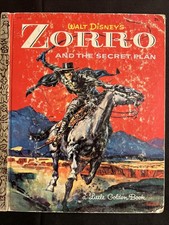 Vintage A Little Golden Book Disney s ZORRO The Secret Plan D77 1958 4221