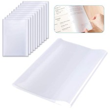 A4 Buchumschl&auml;ge Transparent Kunststoff wiederverwendbar Schulbuch Umschl&auml;ge