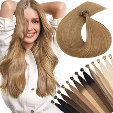 200PCS Nano Ring Beads Double Drawn Remy Human Hair Extensions Micro Loop THICK