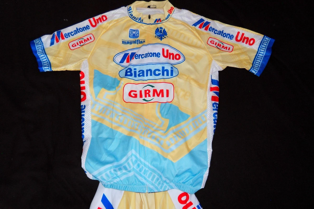 Marco Pantani Mercatone Uno Il Pirata bicicleta de carretera conjunto camiseta y pantalones -RETRO