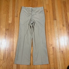Vintage 70s Work Leisure Lightweight Khaki Pants Perma Prest 34x31