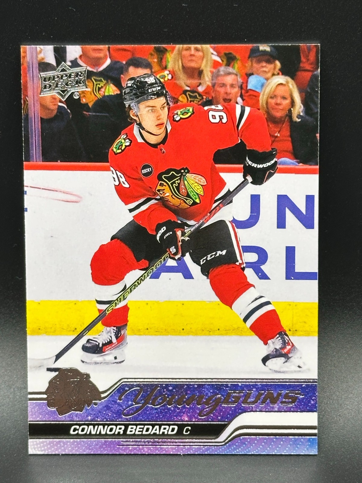2023-24 Upper Deck Series 2 Connor Bedard #451 Young Guns RC Blackhawks view 1