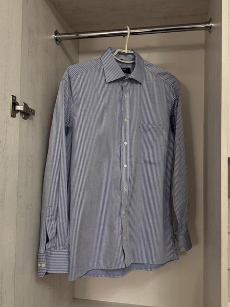 Men ETERNA Shirt Blue Cotton 36 / S / 44
