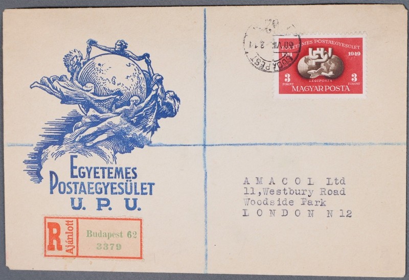 MayfairStamps Hungary 1960 Universal Postal Union Budapest to London England Cov