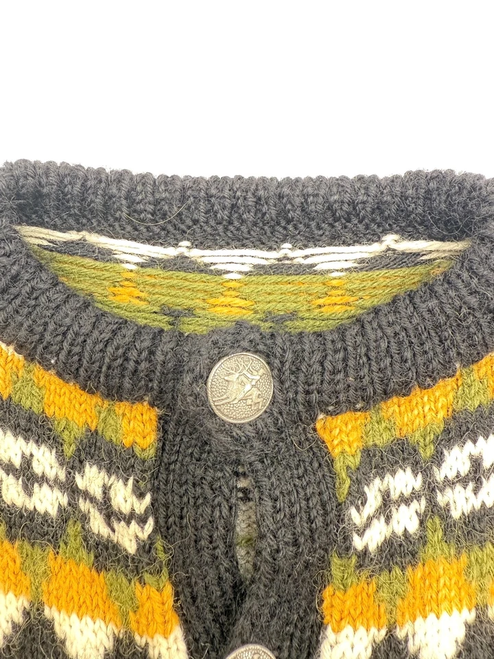 Vintage NORDIC NORWAY Men Wool Cardigan Pullover Sweater Size L - Image 4 of 4