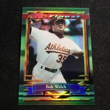 1994 Topps Finest Refractor #158 Bob Welch Oakland Athletics