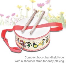Mini Wooden Handheld Hand Drum Musical Percussion Instrument Child Toy Gift