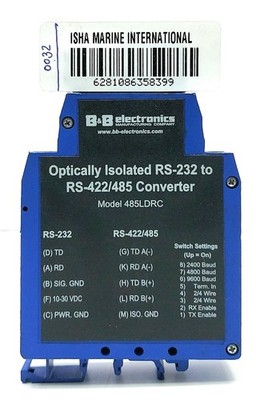 B&B Electronics 485LDRC Optisch Isoliert RS-232 Zu RS422/485 Konverter