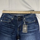 Flamingals Straight Leg Jeans Dark Wash Stretch Women’s Small NWT — photo 4