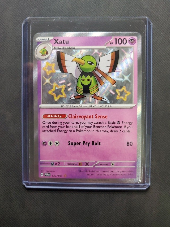 Pokémon TCG Xatu Scarlet & Violet: Paldean Fates 152/091 Holo Shiny Rare