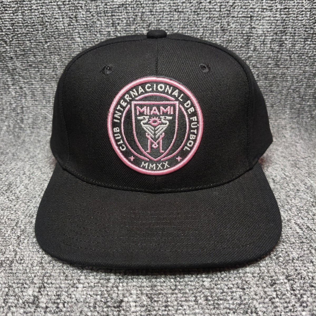 Mitchell & Ness Inter Miami CF Black Snapback Cap Flat Brim