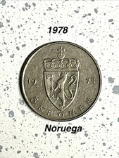 1978 Norway 5 Kroner Copper Nickel Coin King Olav Free Shipping