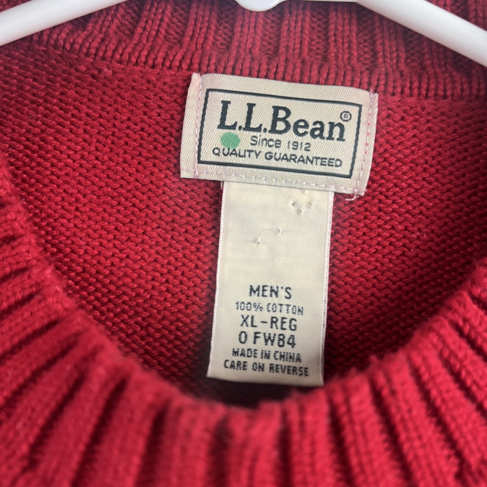L.L.Bean Solid Crew Neck Cotton Pullover Sweater … - image 3