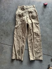 Vintage 60s 70s Workwear Sail Cloth Chino Wide Leg Pants 30 X 31