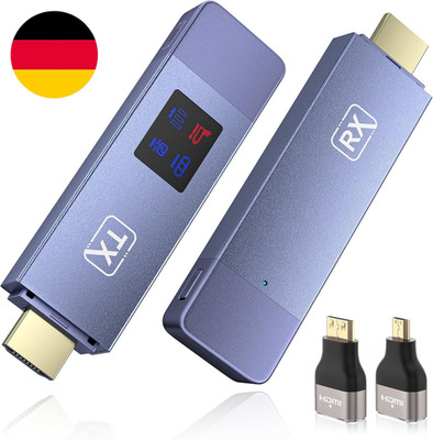 HDMI Wireless Transmitter and Receiver, 98 FT/30M Stabile Verbindung, 2,4G/5G Tr