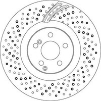 2X Trw Bremsscheiben 360Mm Gelocht/Innenbel. Vorne Passend FÜR MERCEDES-BENZ