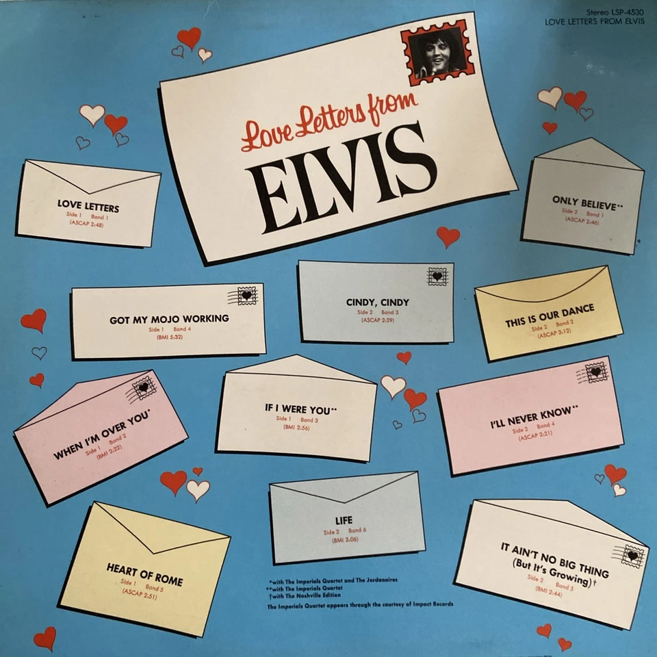 Elvis Presley Promo Lp Love Letters From Elvis RCA ￼ Victor LSP 4530 - Bild 4 von 4