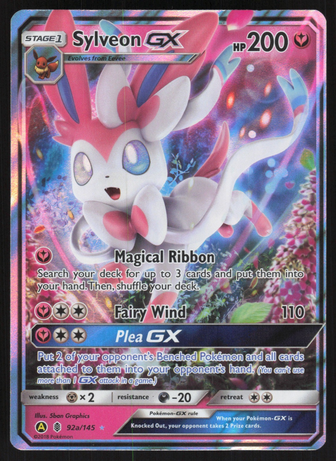 Sylveon GX - 92a/145 Holo 092a/145 LP Alternate Art Promos Pokemon Card