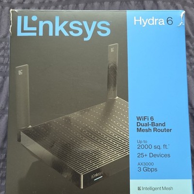 Linksys Hydra 6 WiFi 6 Dual-Band Mesh Router AX3000 2402Mbps 4 LAN Black