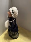 vintage 1984 Byers Choice Caroler Girl W White Hat and Hand Warmer Muff — photo 4