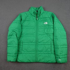 The North Face Alpz Jacket Boys Large 14/16 Green 550 Down Insulated Puffer
