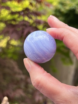 Blaue Spitze Achat Kristall Kugel Kugel AAA+ 3
