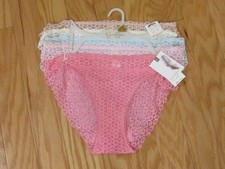 Jessica Simpson Womens 5 Pack Ultra Flirty Lace Bikini Panties Hearts Large