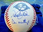 DEREK JETER & DON MATTINGLY SIGNED  100TH ANNIVERSARY BASEBALL STEINER CERTIFIED